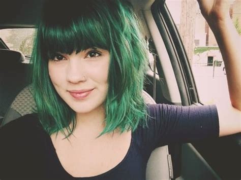 Red dye over teal hair or red dye over blue hair may give you some brownish color. DIY Hair: 10 Green Hair Color Ideas | Bellatory