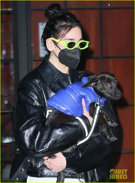 Dua Lipa Cozies Up With Dog Dexter In Nyc After Snl Performance