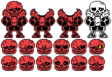 Editing Underfell Sans Sheet Free Online Pixel Art Drawing Tool