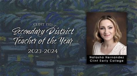 Congratulations To Natasha Hernandez Our Secondary District Teacher Of The Year