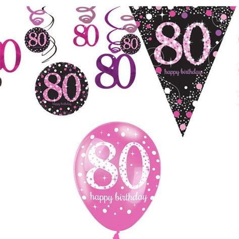 80th Pink Celebration Decorating Kit Value Party Delights
