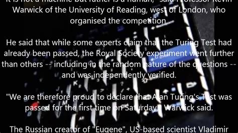 supercomputer emulates teenager to pass turing test youtube