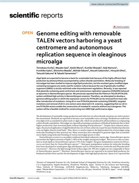 Pdf Genome Editing With Removable Talen Vectors Harboring A Yeast
