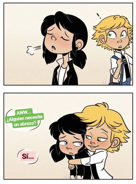 Adrien Agreste Y Marinette Dupain Cheng Dos Jóvenes Adolescentes Qu