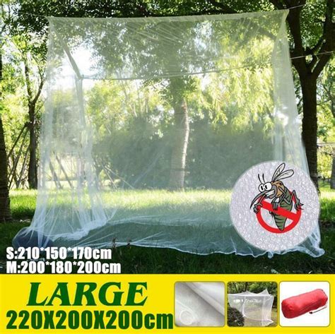 Large White Camping Mosquito Net Indoor Outdoor Netting With Storage