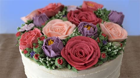 Buttercream Flower Cake Tutorial How To Cook That Ann Reardon How To Tube How To How To Do