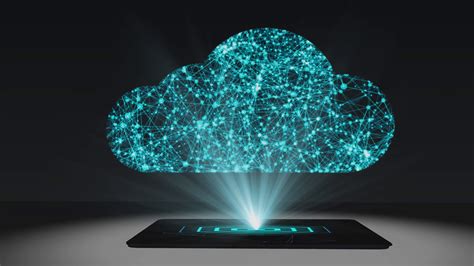 Cloud Computing Futuristic Holographic Display Hologram Technology