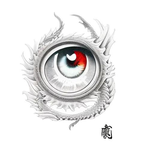 Japanese Dragon Eye Tattoo Idea Blackink Ai