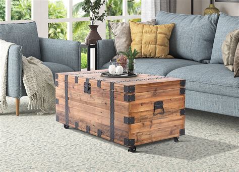 Raymond Raymond Natural Reclaimed Wood 41 Trunk Table Brown In 2021