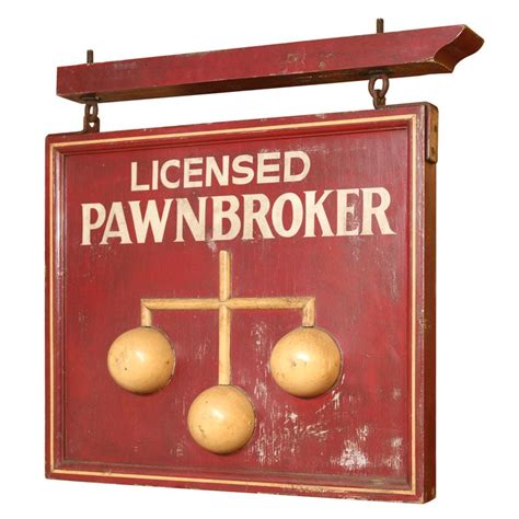 Pawnbroker Sign At 1stdibs