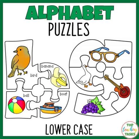 Alphabet Puzzles Lower Case Letters Beginning Sounds Top Teaching Tasks