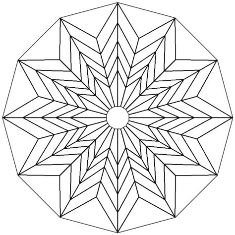 Geometric Star Mandala Coloring Pages Coloring Pages