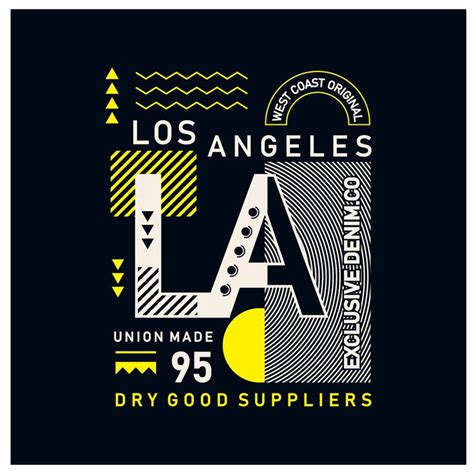 The Los Angeles Logo Is Shown On A Black Background With Yellow And