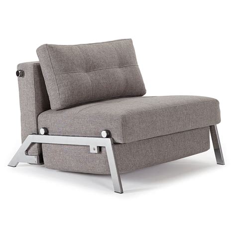 This convenient multipurpose design can fill a variety of interior roles. Cubed Modern Grey + Chrome Twin Sleeper Chair by ...