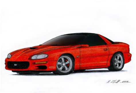 2002 Chevrolet Camaro Ss Drawing By Vertualissimo On Deviantart