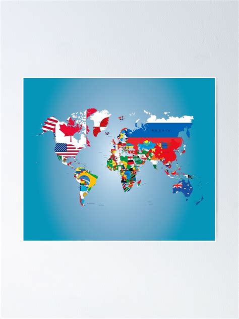 Traveler World Map Flags Poster For Sale By Crodesign Redbubble