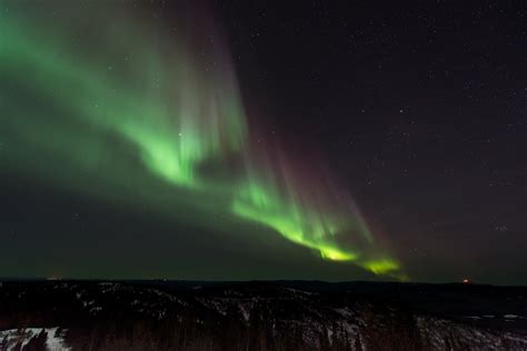 Gambar Langit Malam Suasana Fajar Aurora Borealis Pohon Bintang