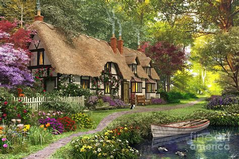 Woodland Walk Cottage Digital Art By Dominic Davison Pixels