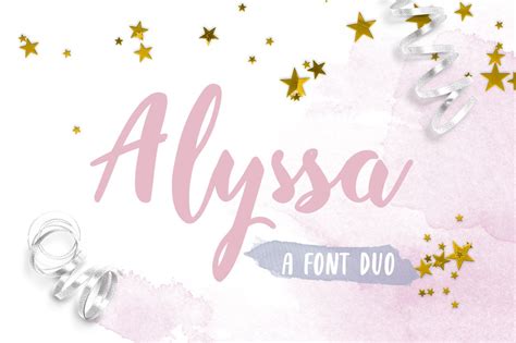 Alyssa Font Duo Script And Sans Serif Script Fonts ~ Creative Market