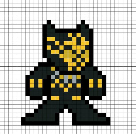 Erik Killmonger Black Panther Suit Perler Bead Pattern Perler Bead