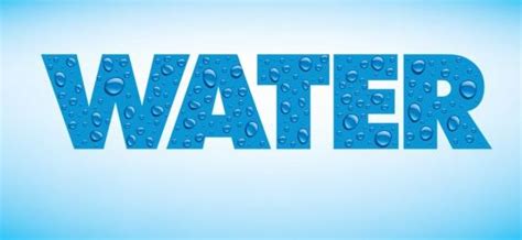 Water Text With Drops Vector Material Free Download