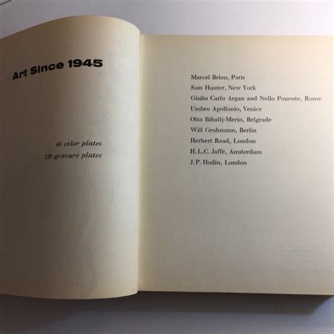 1958 Art Since 1945 Book Chairish