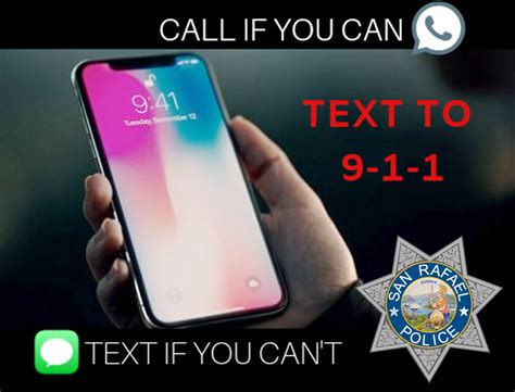 Text To 911 Now Available San Rafael