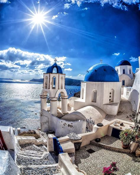 Vacations Travel Nature On Instagram Shiny Day ☀️ Oia Santorini