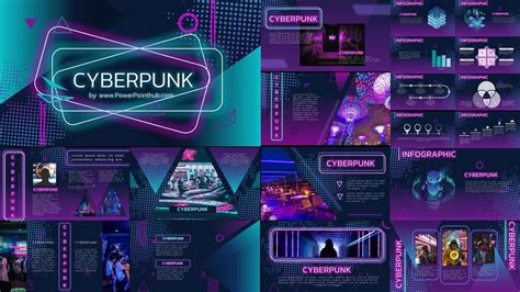 CyberPunk PowerPoint Template | Powerpoint background design