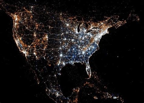 America At Night From Space Gorgeous Pinterest