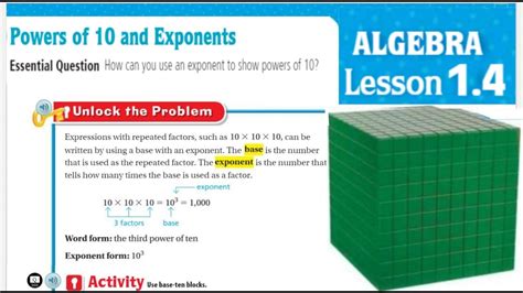 Go Math 5th Grade Lesson 14 Powers Of 10 And Exponents Updated Youtube