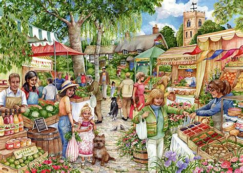 Puzzles range from 6 to 40 pieces with a variety of pictures and themes. Farmer's Market 1000 Piece Jigsaw Puzzle - Falcon de luxe