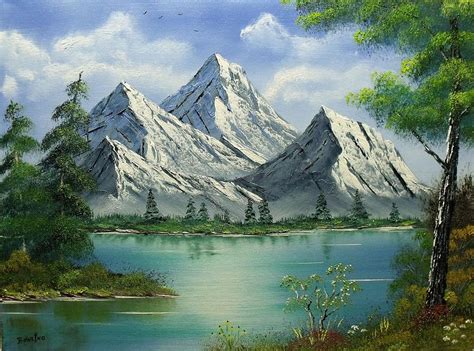 Mountain Lake Painting By Don Bowling