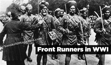 Sikh Soldiers Front Runners In Wwi