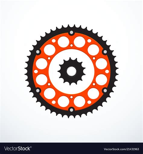 Set Of Motorcycle Sprockets Royalty Free Vector Image