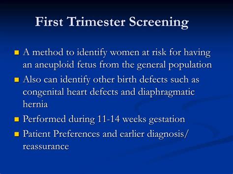 Ppt First Trimester Screening Powerpoint Presentation Free Download