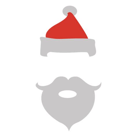 Christmas Santa Face Beard Transparent Png And Svg Vector File