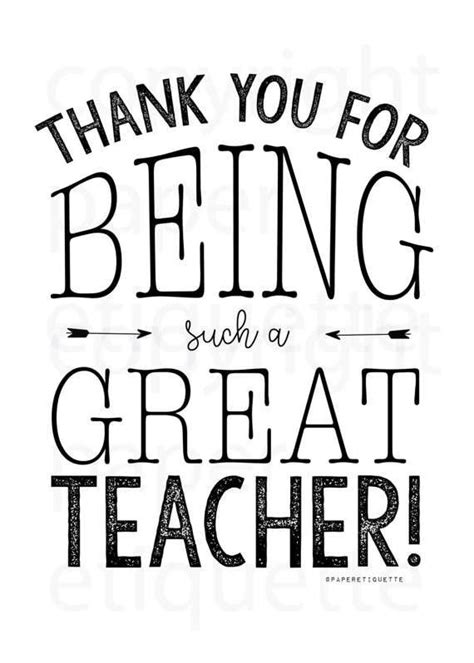 Thank You For Being A Great Teacher Teacher Holiday T Teacher