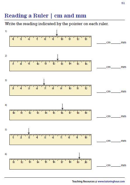 How To Read A Ruler Worksheet