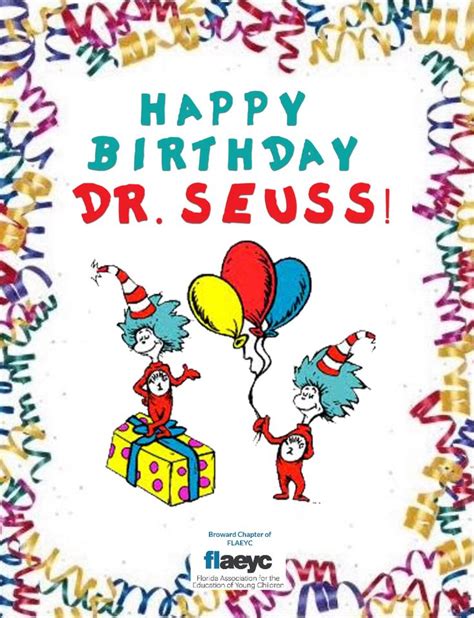 Happy Birthday Dr Seuss Happy Birthday Seuss Happy