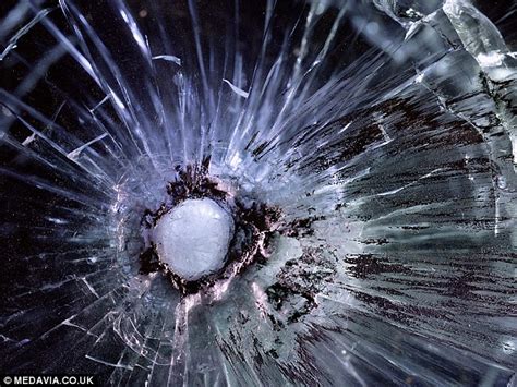 Bullets Are Fired Into Plexiglass In Stunning Images Daily Mail Online