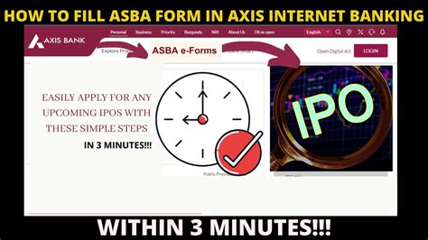 How To Fill Ipo Asba Form Using Net Banking Axis Bank Within 3 Mins