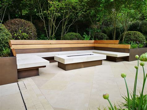 Bespoke Oak Bench Backs Contemporary Garden Furniture Garden Seating