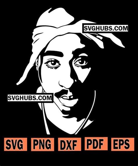 Tupac Shakur Svg Tupac Shakur Portrait Svg Tupac Shakur Portrait