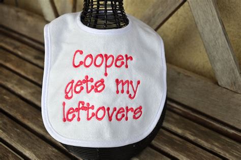 Download EMBROIDERED BABY BIB you pick the phrase Personalized bib ...