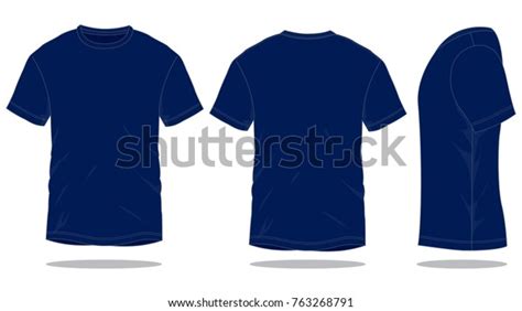 Blank Navy Blue Tshirt Vector Templatefront Stock Vector Royalty Free