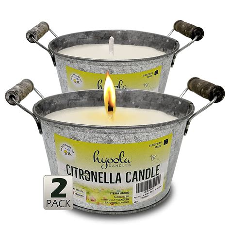 Hyoola Large Citronella Candles Outdoor Bucket 30 Hour 2 Pack