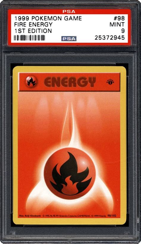 1999 Nintendo Pokemon Game Fire Energy 1st Edition Psa Cardfacts