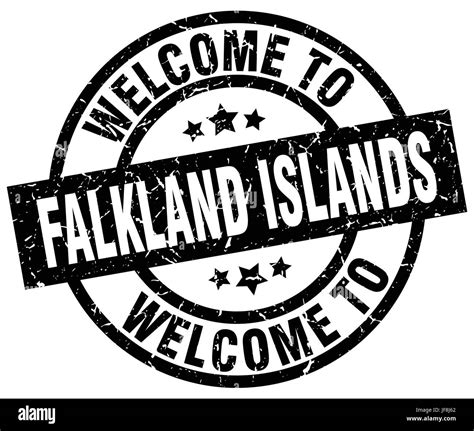 Welcome To Falkland Islands Black Stamp Stock Vector Image And Art Alamy