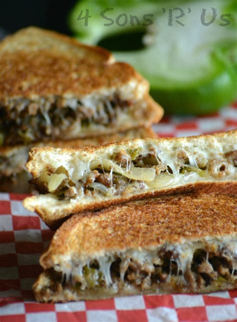 Ground Beef Philly Cheesesteak Grilled Cheese 4 Sons R Us